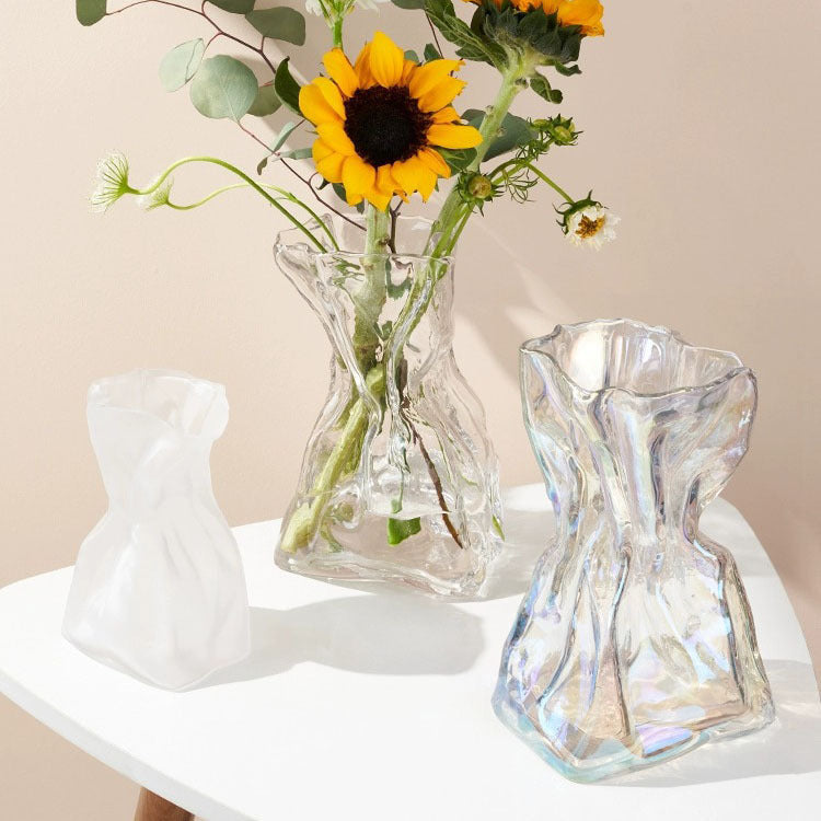 Modern Frosted Glass Flower Vase