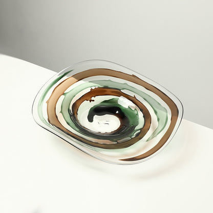 Modern Geometric Glass Fruit Plate