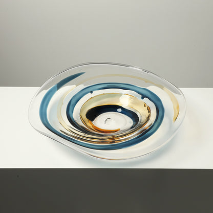 Modern Geometric Glass Fruit Plate
