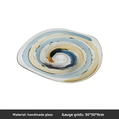 Modern Geometric Glass Fruit Plate