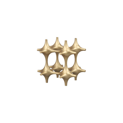Modern Geometric Hollow Metal Cube Sculpture