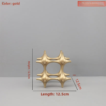 Modern Geometric Hollow Metal Cube Sculpture