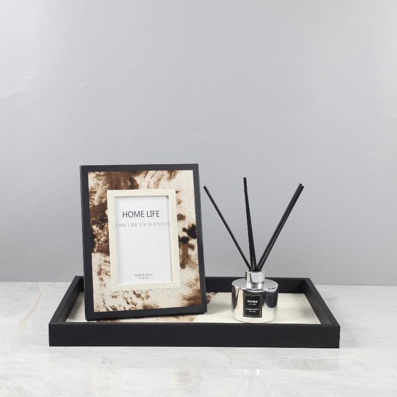 Modern Geometric Jewelry Storage Box and Photo Frame Set