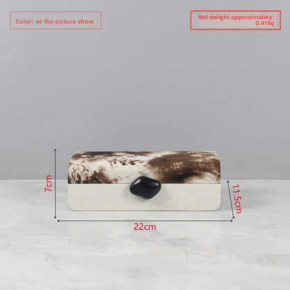 Modern Geometric Jewelry Storage Box and Photo Frame Set