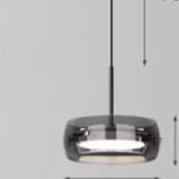 Modern Glass Three-Light Dining Room Chandelier