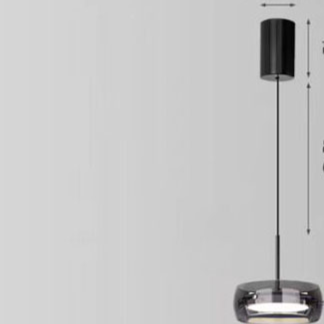 Modern Glass Three-Light Dining Room Chandelier