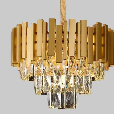 Modern Gold Crystal LED Chandelier