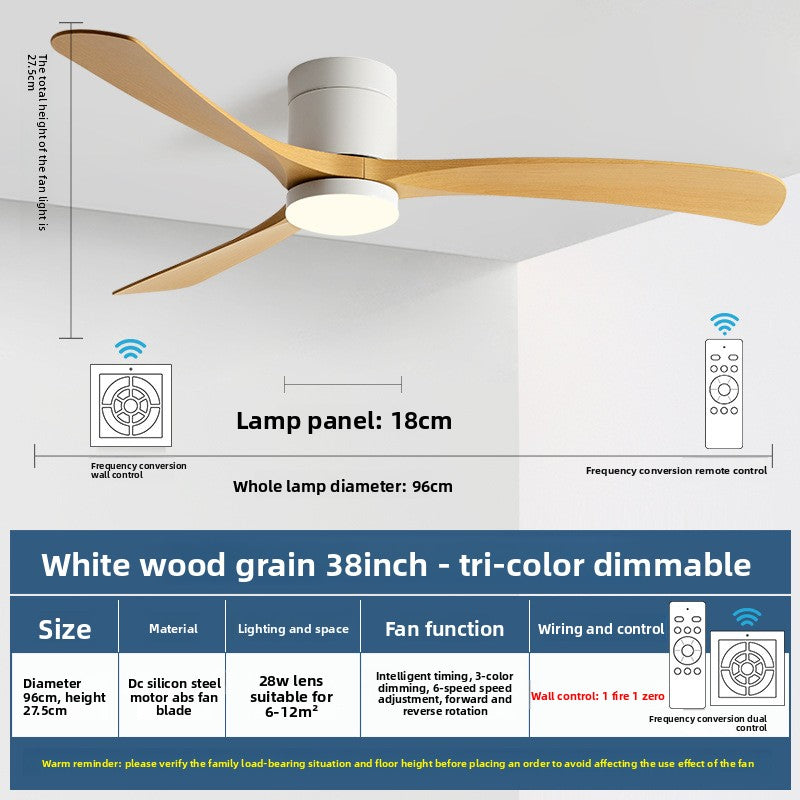 Modern Integrated Ceiling Fan with Light