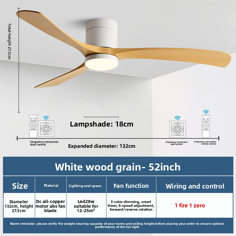 Modern Integrated Ceiling Fan with Light
