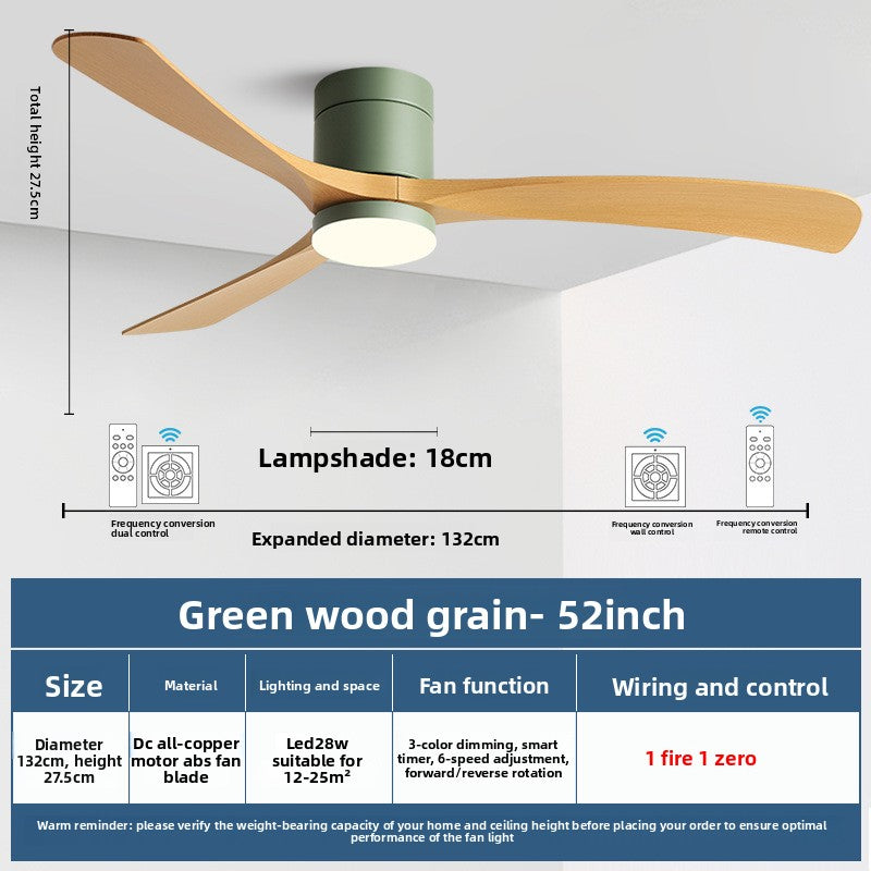 Modern Integrated Ceiling Fan with Light