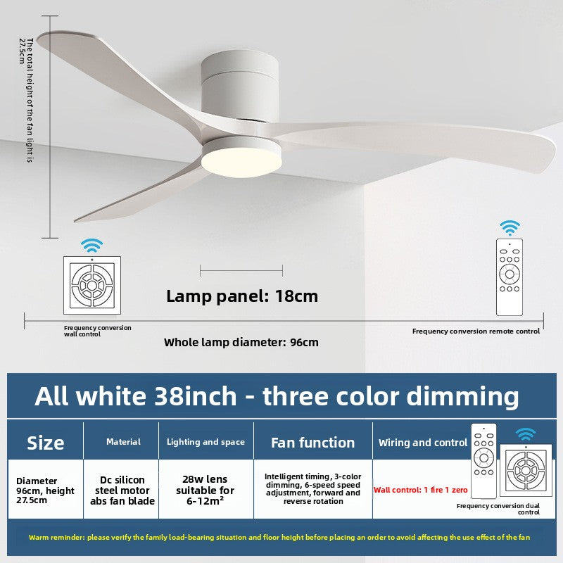 Modern Integrated Ceiling Fan with Light