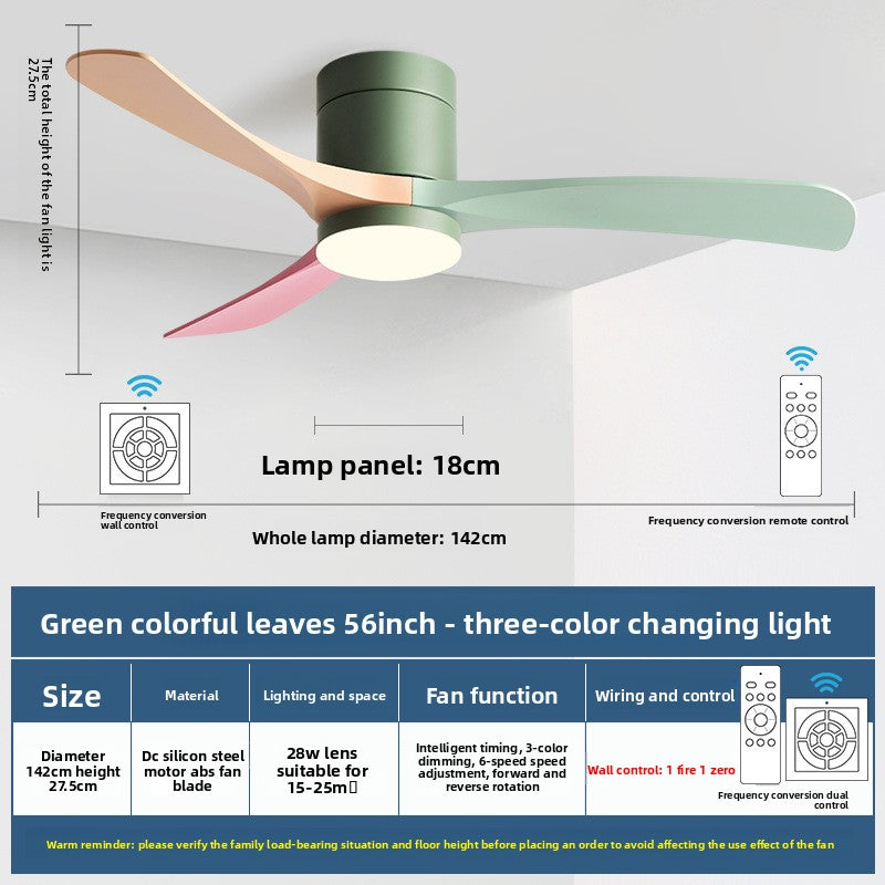 Modern Integrated Ceiling Fan with Light Remote Control