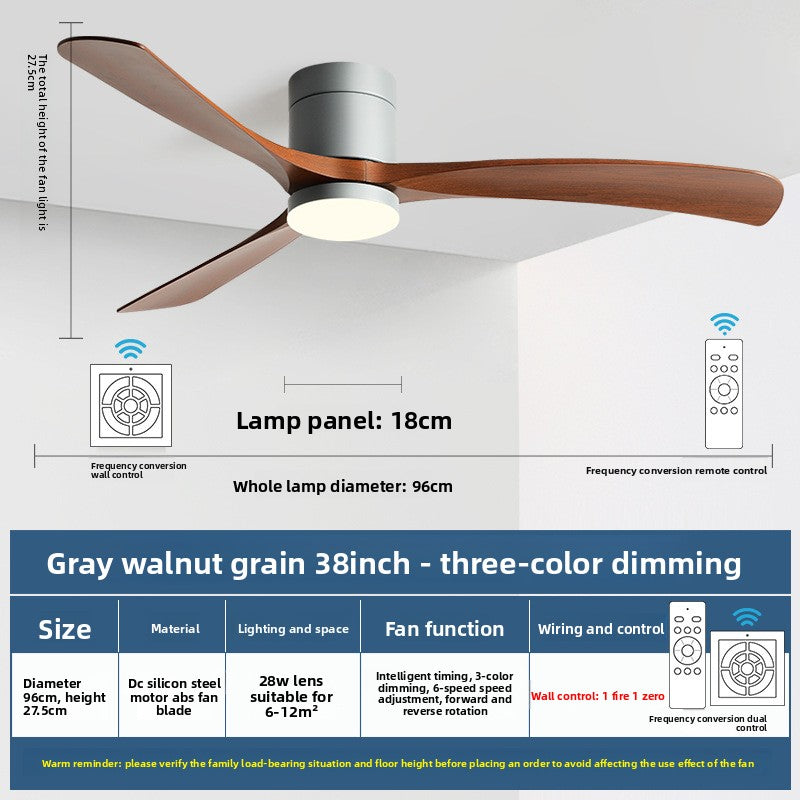 Modern Integrated Ceiling Fan with Light Remote Control