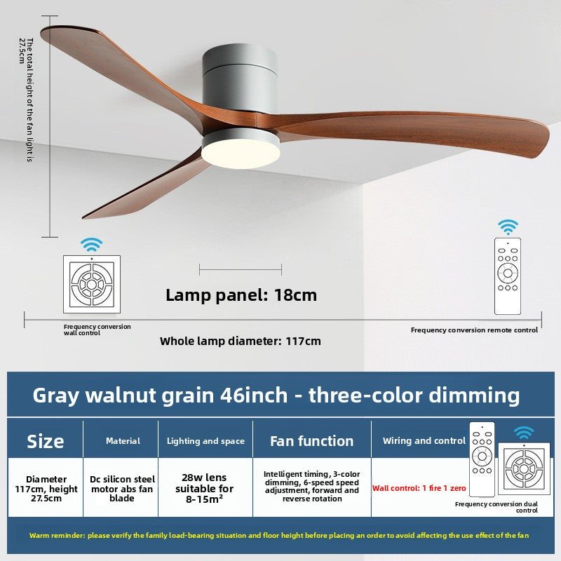 Modern Integrated Ceiling Fan with Light Remote Control