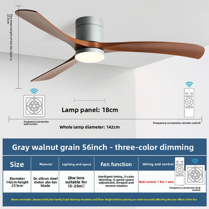 Modern Integrated Ceiling Fan with Light Remote Control