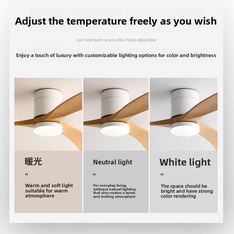 Modern Integrated Ceiling Fan with Light Remote Control