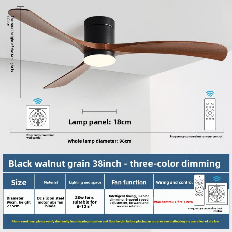 Modern Integrated Ceiling Fan with Light Remote Control