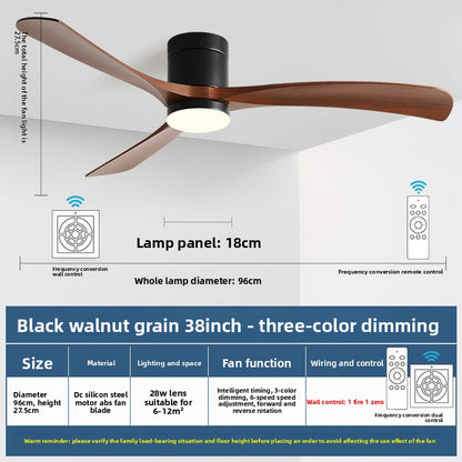 Modern Integrated Ceiling Fan with Light Remote Control