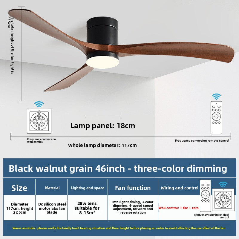 Modern Integrated Ceiling Fan with Light Remote Control