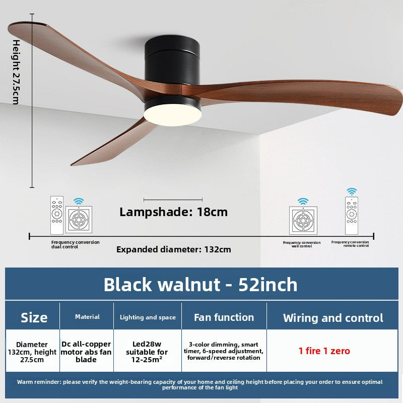 Modern Integrated Ceiling Fan with Light Remote Control