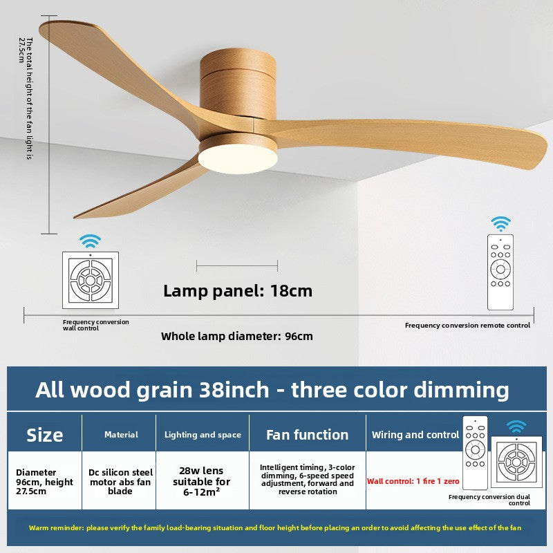 Modern Integrated Ceiling Fan with Light Remote Control