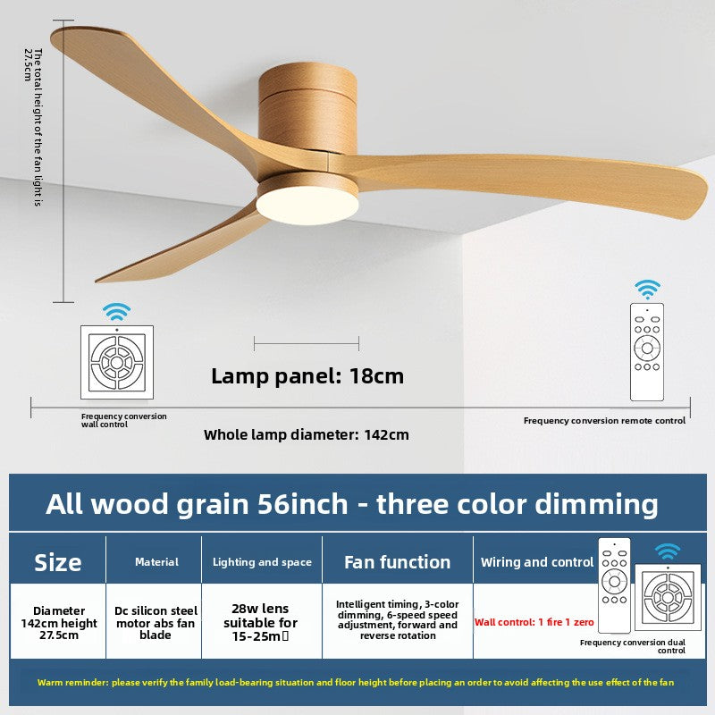 Modern Integrated Ceiling Fan with Light Remote Control