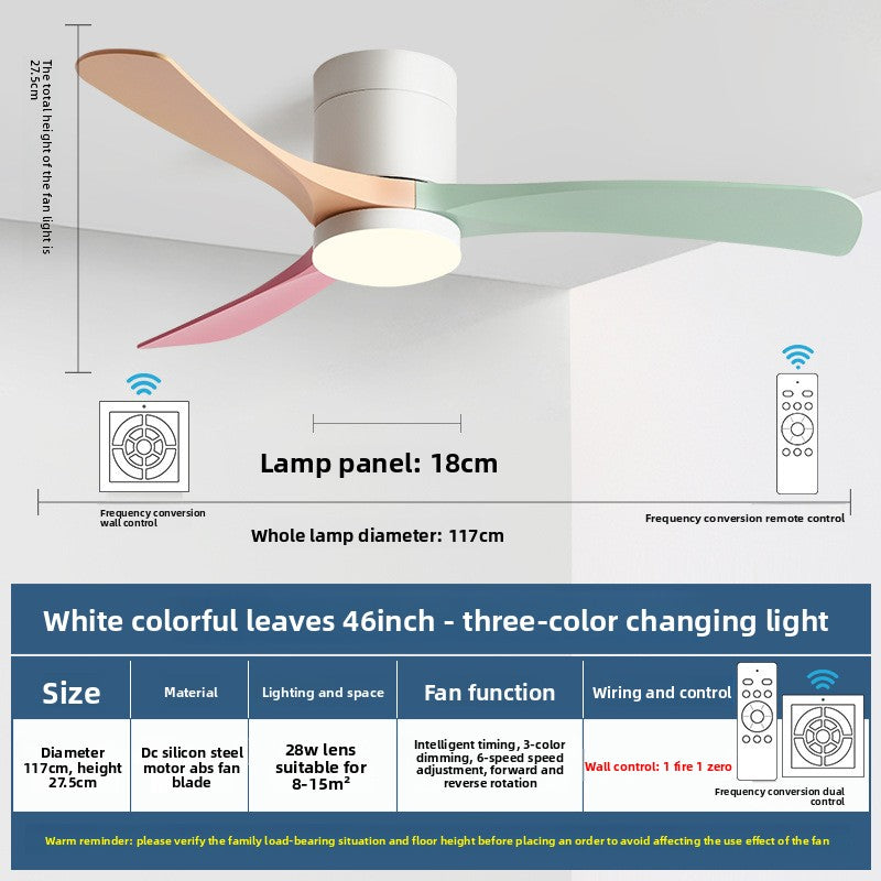 Modern Integrated Ceiling Fan with Light Remote Control
