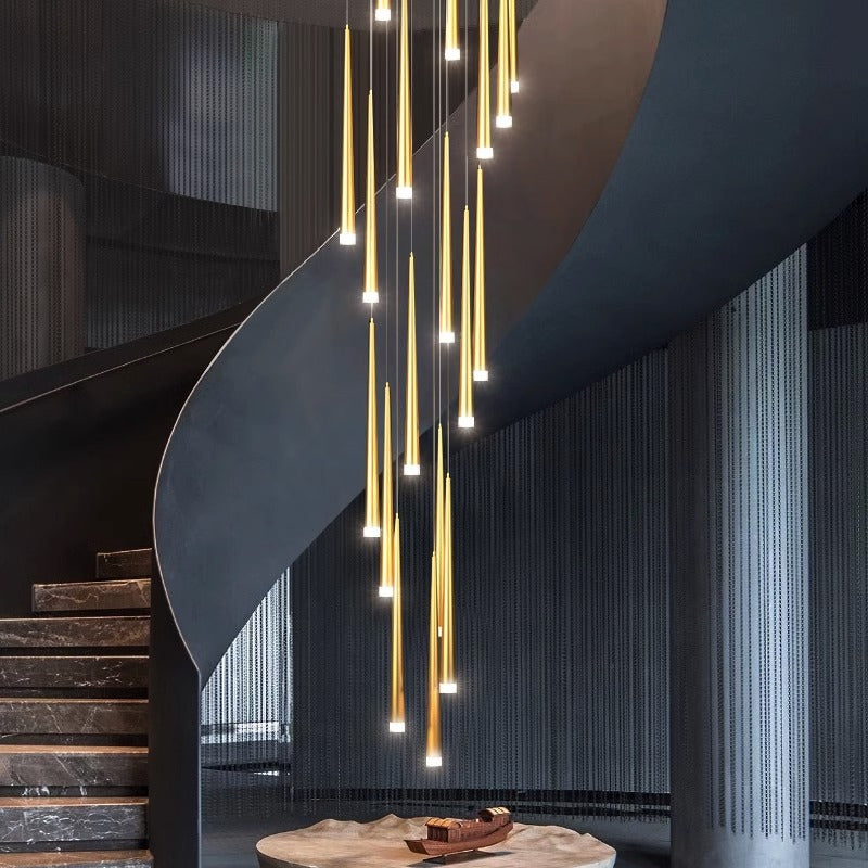 Modern Iron LED Chandelier for Living Room and Staircase