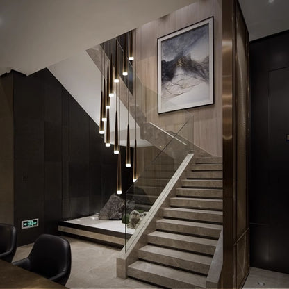Modern Iron LED Chandelier for Living Room and Staircase
