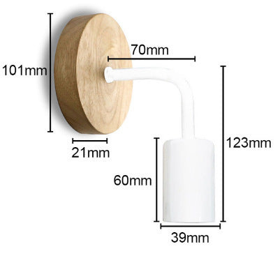 Modern Iron Wall Lamp Nordic Style Bedroom Lighting