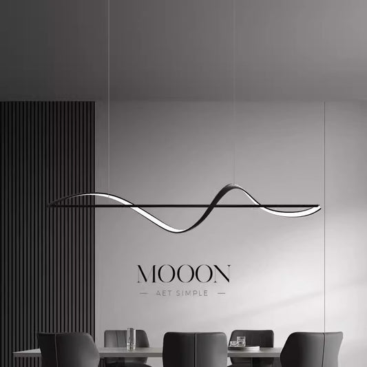 Modern LED Chandelier for Dining Room with Adjustable Height