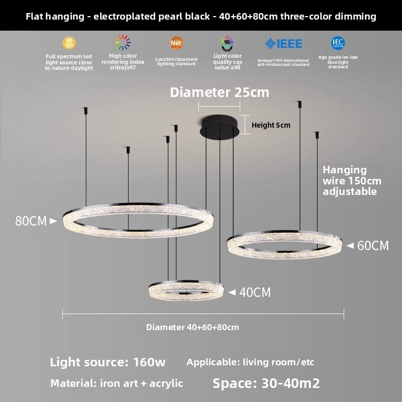 Modern LED Chandelier with Smart Control