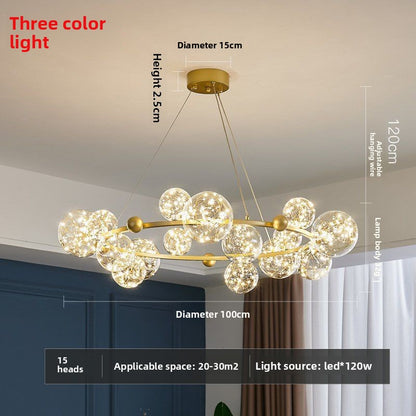 Modern LED Chandelier with Star Design