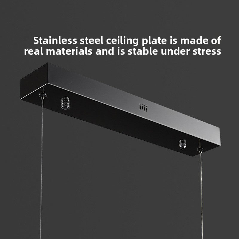 Modern LED Glass Chandelier with Stepless Dimming for Dining Room