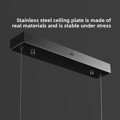Modern LED Glass Chandelier with Stepless Dimming for Dining Room