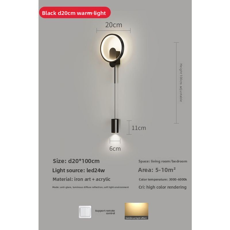 Modern LED Wall Lamp with Remote Control