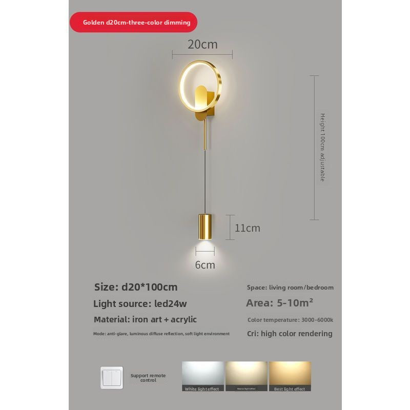 Modern LED Wall Lamp with Remote Control