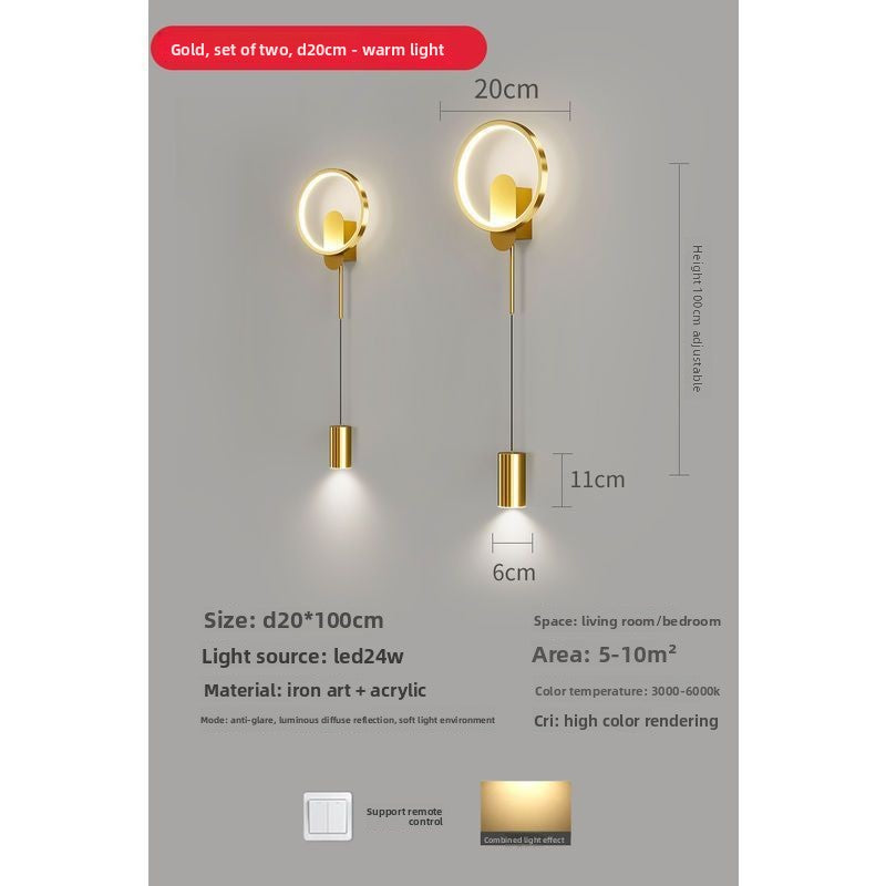 Modern LED Wall Lamp with Remote Control