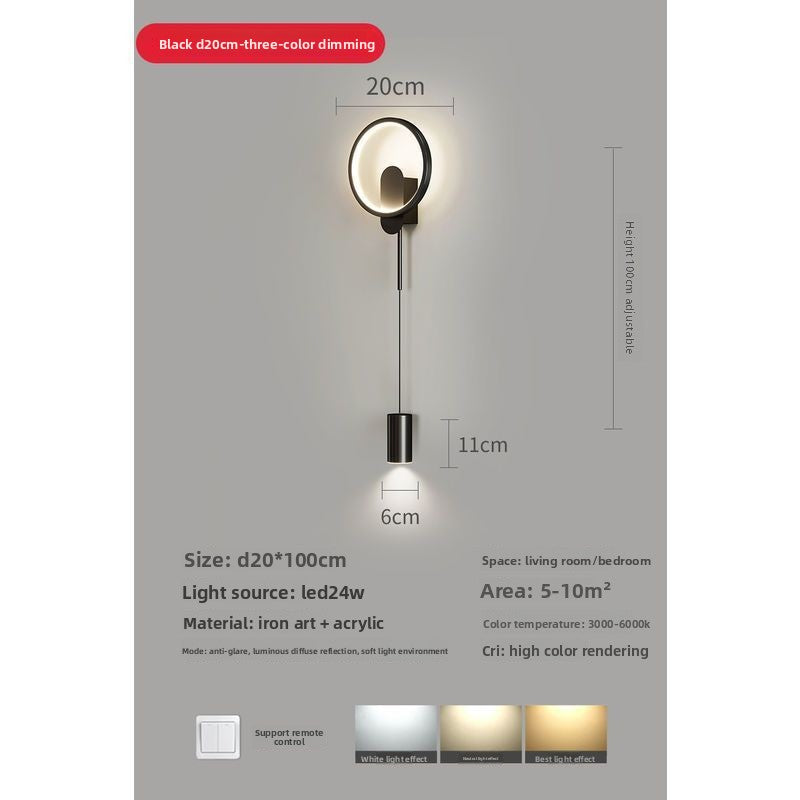 Modern LED Wall Lamp with Remote Control