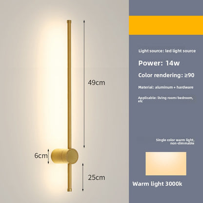 Modern Linear Wall Lamp with Dimmable LED Lighting