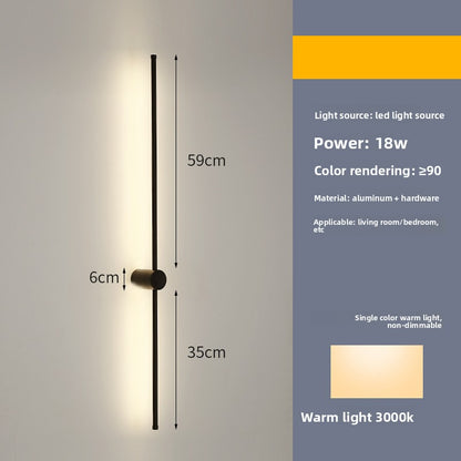 Modern Linear Wall Lamp with Dimmable LED Lighting