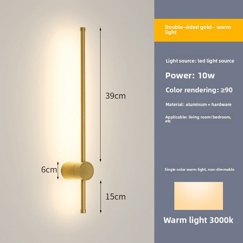 Modern Linear Wall Lamp with Dimmable LED Lighting