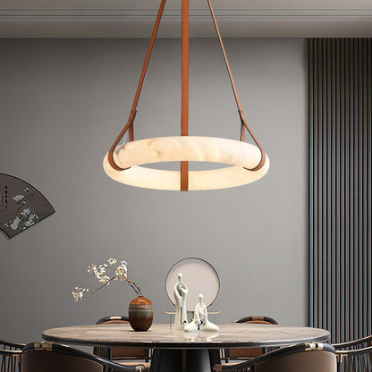 Modern Marble Effect LED Chandelier with Remote Control