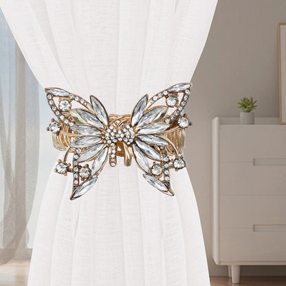Modern Metal Butterfly Curtain Strap Spring Buckle