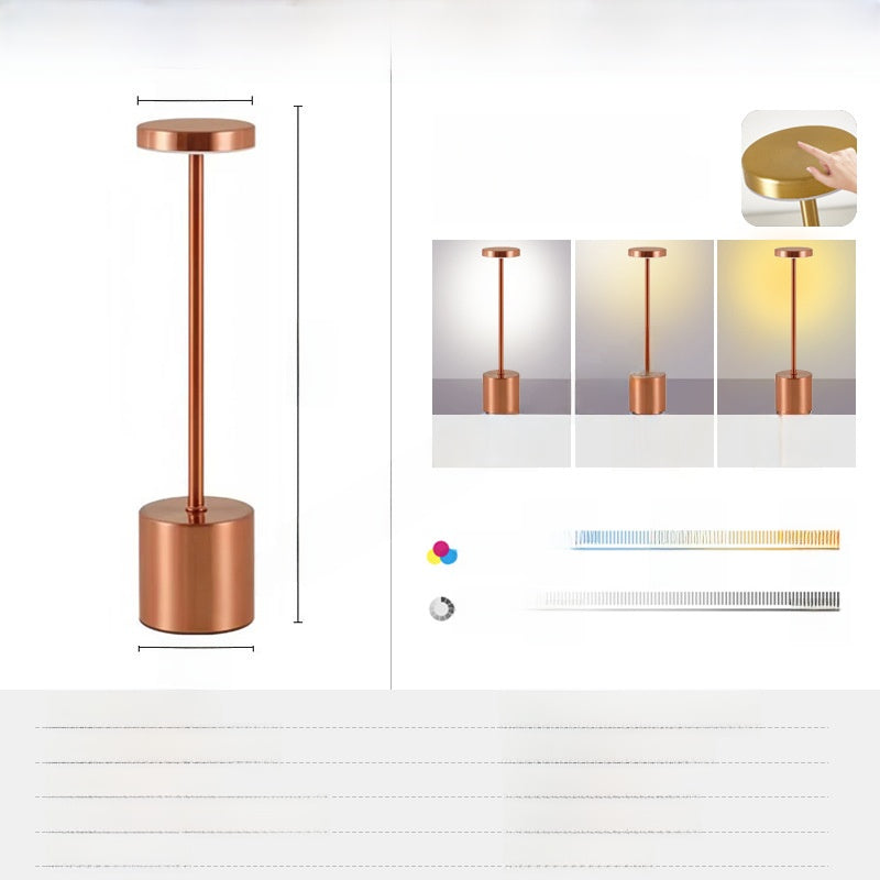 Modern Metal USB Rechargeable LED Table Lamp