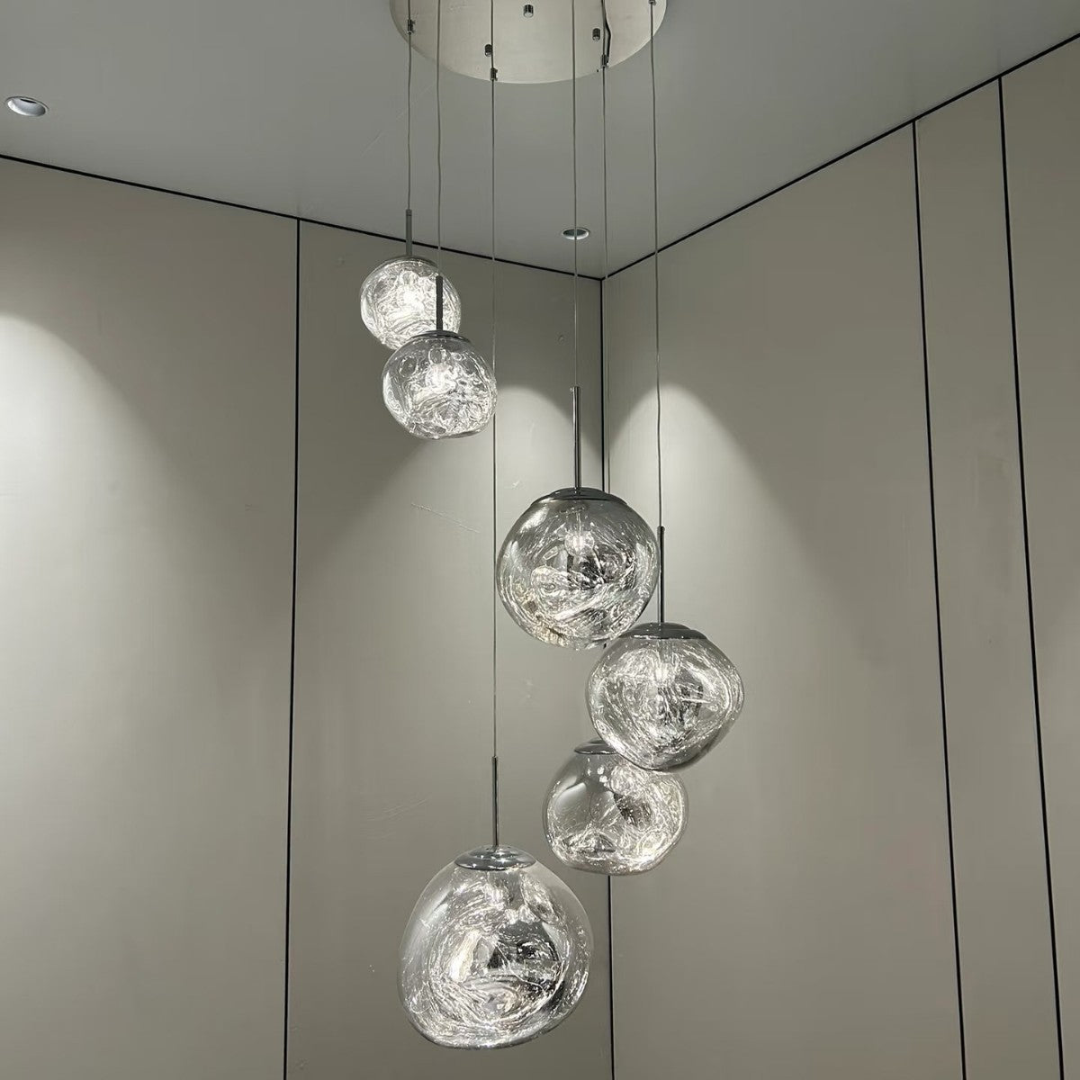 Modern Minimalist Glass Chandelier