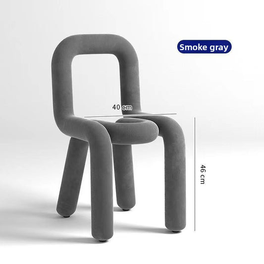 Modern Minimalist Home-use Ergonomic Backrest Chair in Velvet