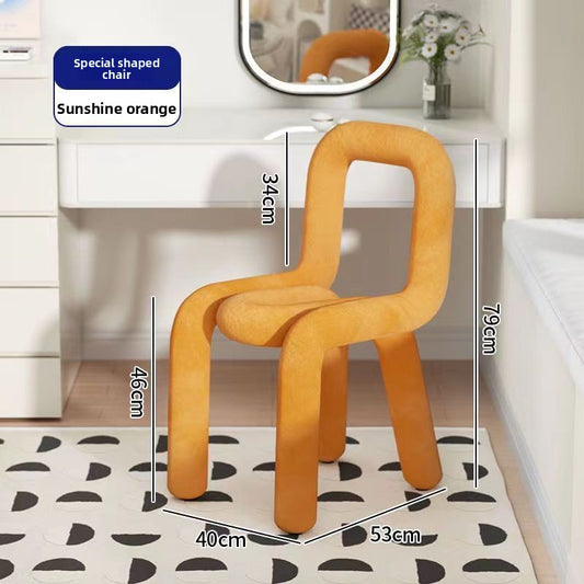 Modern Minimalist Home-use Ergonomic Backrest Chair in Velvet