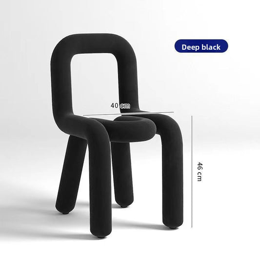 Modern Minimalist Home-use Ergonomic Backrest Chair in Velvet