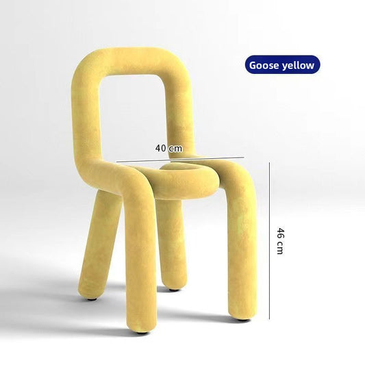 Modern Minimalist Home-use Ergonomic Backrest Chair in Velvet